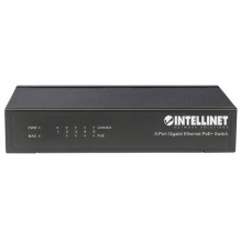Switch Intellinet Network Solutions Gigabit 5-port RJ45 POE+, desktop model (561228) Switch Intellinet Network Solutions Gigabit 5-port RJ45 POE+, desktop model (561228)