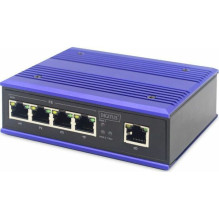 DIGITUS industrial 5-port 10/100 switch unmanaged Blue