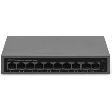 DIGITUS Slēdzis 8+2 porti 10 / 100 30W FE PoE bez pārvaldības schwa DIGITUS Slēdzis 8+2 porti 10 / 100 30W FE PoE bez pārvaldības schwa
