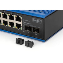 Komutatorius Digitus DIGITUS pramoninis 8+2 prievadų gigabito Ethernet PoE komutatorius 8 prievadų GE PoE RJ45 2 GE SFP Komutatorius Digitus DIGITUS pramoninis 8+2 prievadų gigabito Ethernet PoE komutatorius 8 prievadų GE PoE RJ45 2 GE SFP