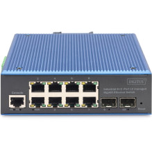 Valdomas gigabito Ethernet L2 pramoninis komutatorius Digitus Digitus, 8+2 prievadai Valdomas gigabito Ethernet L2 pramoninis komutatorius Digitus Digitus, 8+2 prievadai