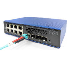 Jungiklis Digitus DIGITUS jungiklis 8 + 4 10G Uplink prievadas L3 valdomas Gigabit PoE Jungiklis Digitus DIGITUS jungiklis 8 + 4 10G Uplink prievadas L3 valdomas Gigabit PoE