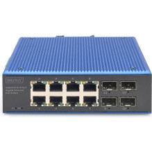DIGITUS Switch 8+4 -Port Gigabit Ethernet PoE