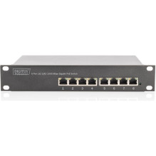 Slēdzis Digitus Digitus Gigabit Ethernet PoE, 8 portu PoE+, 10", budžeta PoE līdz 80 W Slēdzis Digitus Digitus Gigabit Ethernet PoE, 8 portu PoE+, 10", budžeta PoE līdz 80 W