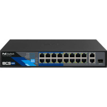 Switch BCS SWITCH POE BCS-B-SP1602G-1SFP 16-PORTOWY SFP BCS BASIC Switch BCS SWITCH POE BCS-B-SP1602G-1SFP 16-PORTOWY SFP BCS BASIC