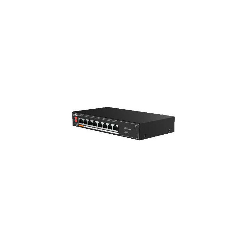 Nevadāms centrmezgls DAHUA Switch, , Desktop / pedestal, 8x10Base-T / 100Base-TX, PoE ports 4, 60 Watts, SF1008LP