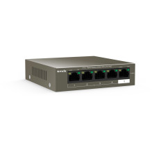 Tenda TEG1105P-4-63W PoE AT jungiklis, 4x PoE 802.3af / at, 5x 1 Gb / s, bendras PoE galingumas 63 W, be ventiliatoriaus
