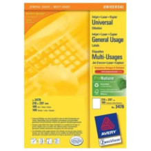 Avery Zweckform, Labels Avery 210 x 297mm, A4 (3478) Avery Zweckform, Labels Avery 210 x 297mm, A4 (3478)