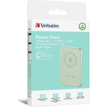 Verbatim Charge´n´Go magnetic wireless power bank 10000 Green