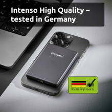 Intenso Magnetinis belaidis išorinis akumuliatorius, 5000 mAh, pilkas, USB-C Intenso Magnetinis belaidis išorinis akumuliatorius, 5000 mAh, pilkas, USB-C