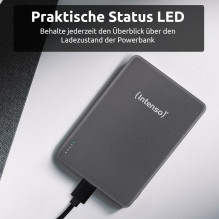 Intenso Magnetinis belaidis išorinis akumuliatorius, 10000 mAh, pilkas, USB-C Intenso Magnetinis belaidis išorinis akumuliatorius, 10000 mAh, pilkas, USB-C