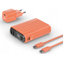 RealPower Powerbank PB-10000 nustatytas oranžinis 10.000mAh
