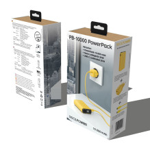 RealPower Powerbank PB-10000 nustatyti geltoną 10.000mAh RealPower Powerbank PB-10000 nustatyti geltoną 10.000mAh
