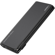 Powerbank Veger 25000 mAh 130 W PD QC 3.0 USB-A USB-C Black su USB-C ir Lightning kabeliais Powerbank Veger 25000 mAh 130 W PD QC 3.0 USB-A USB-C Black su USB-C ir Lightning kabeliais