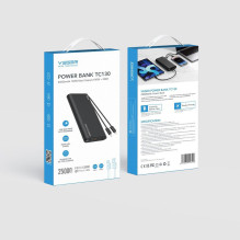 Ārējais akumulators Veger Powerbank Veger TCE130 (W2503) PD 130W 25000 mAh with built-in Type C cables / Lightning black Ārējais akumulators Veger Powerbank Veger TCE130 (W2503) PD 130W 25000 mAh with built-in Type C cables / Lightning black