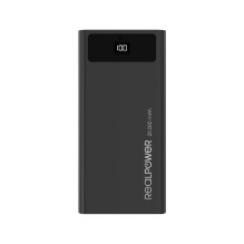 RealPower Powerbank PB-20k PD Juoda 20.000mAh RealPower Powerbank PB-20k PD Juoda 20.000mAh