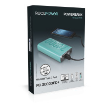 RealPower Powerbank PB-20000 PD+ Nutopia 20.000mAh