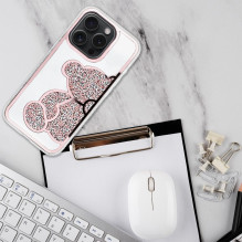 Dėklas, skirtas iPhone 17 Pro / 18 Pro meškiukui, rožinis Dėklas, skirtas iPhone 17 Pro / 18 Pro meškiukui, rožinis