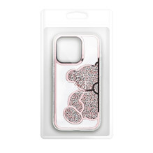 Dėklas, skirtas iPhone 17 Pro / 18 Pro meškiukui, rožinis Dėklas, skirtas iPhone 17 Pro / 18 Pro meškiukui, rožinis