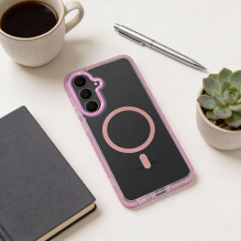 Case for Samsung S25 FE / S26 FE Frame Clear Hybrid Mag Cover compatible with MagSafe powder pink Case for Samsung S25 FE / S26 FE Frame Clear Hybrid Mag Cover compatible with MagSafe powder pink