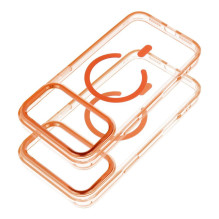 Case for iPhone 17 Pro / 18 Pro Frame Clear Hybrid Mag Cover compatible with MagSafe hermes orange Case for iPhone 17 Pro / 18 Pro Frame Clear Hybrid Mag Cover compatible with MagSafe hermes orange