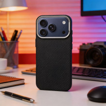 Dėklas, skirtas iPhone 17 Pro / 18 Pro K-Look compatible su MagSafe, juodas Dėklas, skirtas iPhone 17 Pro / 18 Pro K-Look compatible su MagSafe, juodas