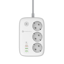 Ilgintuvas Forcell F-Energy 3 lizdai + USB C 30W + 3 x USB A QC3.0 PD + WiFi Tuya, „SmartLife“, „Alexa“ 10A 2500W VT-PS0 Ilgintuvas Forcell F-Energy 3 lizdai + USB C 30W + 3 x USB A QC3.0 PD + WiFi Tuya, „SmartLife“, „Alexa“ 10A 2500W VT-PS0