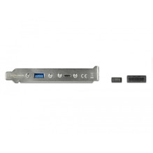 DELOCK USB 3.1 lizdo plokštė su 1x USB-C ir 1x USB-A prievadais