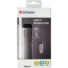 Verbatim USB-C daudzportu dokstacija (49140) Verbatim USB-C daudzportu dokstacija (49140)