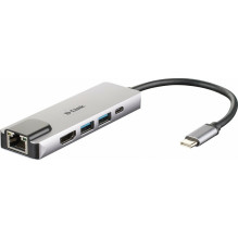 Stotis / replikatorius D-Link 5w1 USB-C (DUB-M520)