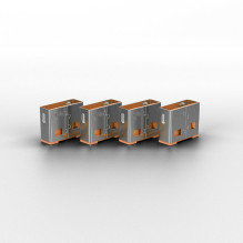 LINDY USB A tipo prievado raktas 4xOrange su raktu LINDY USB A tipo prievado raktas 4xOrange su raktu