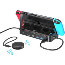 Unitek dokstacija Nintendo Switch, PD 100W, HDMI 4K, RJ-45, kortelių skaitytuvas