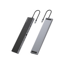 CONCEPTRONIC 14-1 dokstacija USB-C- 2xHDMI / DP / 2xUSB-C / + 18cm sw CONCEPTRONIC 14-1 dokstacija USB-C- 2xHDMI / DP / 2xUSB-C / + 18cm sw