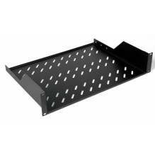 Equip 19" fiksēta plaukta plaukts serveru skapjiem 35cm 2U Black Equip 19" fiksēta plaukta plaukts serveru skapjiem 35cm 2U Black