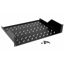 Equip 19" fiksēta plaukta plaukts serveru skapjiem 35cm 2U Black Equip 19" fiksēta plaukta plaukts serveru skapjiem 35cm 2U Black