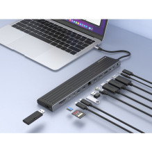 CONCEPTRONIC 14-1 prijungimo stotelė USB-C- 2xHDMI / DP / 2xUSB-C / + 18cm sw CONCEPTRONIC 14-1 prijungimo stotelė USB-C- 2xHDMI / DP / 2xUSB-C / + 18cm sw