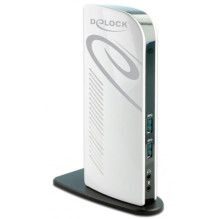 DeLOCK USB prijungimo stotis, dviguba HDMI Full-HD / USB 3.2 / LAN / Audio (juoda / weiß) DeLOCK USB prijungimo stotis, dviguba HDMI Full-HD / USB 3.2 / LAN / Audio (juoda / weiß)