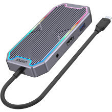 Unitek Hub USB-C HDMI RJ45 3,5mm audio 100W 10Gbps