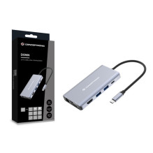 CONCEPTRONIC 10-1 prijungimo stotelė USB-C-HDMI, 2xUSB-A, GbE, + 25cm kabelis CONCEPTRONIC 10-1 prijungimo stotelė USB-C-HDMI, 2xUSB-A, GbE, + 25cm kabelis