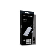 CONCEPTRONIC 10-1 prijungimo stotelė USB-C-HDMI, 2xUSB-A, GbE, + 25cm kabelis CONCEPTRONIC 10-1 prijungimo stotelė USB-C-HDMI, 2xUSB-A, GbE, + 25cm kabelis