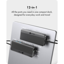 Stotis / replikatorius Icy Box 12-in-1 USB-C (IB-DK4062-CPD) Stotis / replikatorius Icy Box 12-in-1 USB-C (IB-DK4062-CPD)