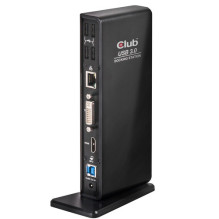 Club3D prijungimo stotis USB3 - 4xUSB2 / 2xUSB3 / HDMI / DVI juoda mažmeninė prekyba
