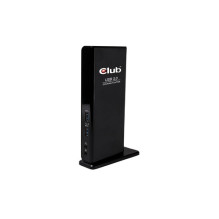 Club3D prijungimo stotis USB3 - 4xUSB2 / 2xUSB3 / HDMI / DVI juoda mažmeninė prekyba