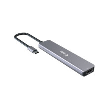 Perėjimo adapteris USB-C į HDMI / 3xUSB-C / USB-A 4K / 60Hz 0.25m aliuminis Perėjimo adapteris USB-C į HDMI / 3xUSB-C / USB-A 4K / 60Hz 0.25m aliuminis