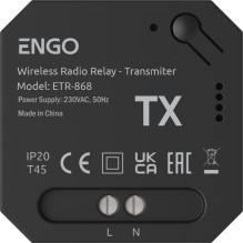 Engo ETR-868 - belaidis radijo valdomas siųstuvas-imtuvas, 868Mhz, 230V Engo ETR-868 - belaidis radijo valdomas siųstuvas-imtuvas, 868Mhz, 230V