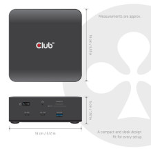 Dokstacija / replikators Club 3D CLUB3D CSV-2562 13-1 Thunderbolt™ 5 M.2 SSD dokstacija 2x HDMI™ 8K60Hz Thunderbolt™ Sha