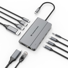 Stotis / replikatorius Conceptronic CONCEPTRONIC 10-1 Dock USB-C- HDMI / 2xUSB-A / 3xUSB-C / 100WPD Stotis / replikatorius Conceptronic CONCEPTRONIC 10-1 Dock USB-C- HDMI / 2xUSB-A / 3xUSB-C / 100WPD