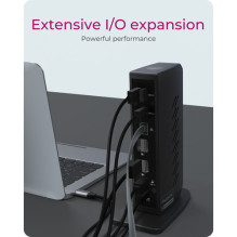 ICY BOX USB-C / USB-A 12w1 docking station with DisplayLink®, 6x USB 3.0, 2x HDMI, 2x DP, RJ45 ICY BOX USB-C / USB-A 12w1 docking station with DisplayLink®, 6x USB 3.0, 2x HDMI, 2x DP, RJ45