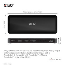 Stotis / replikatorius Club 3D 12-in-1 Thunderbolt 4 (CSV-1582)