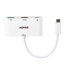 LINDY USB 3.1 C tipo į HDMI keitiklis su PD LINDY USB 3.1 C tipo į HDMI keitiklis su PD